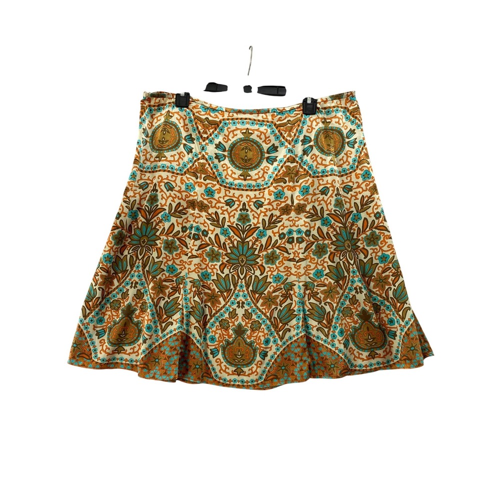 Nicole by Nicole Miller A-Line Skirt Womens 14‎ Multicolor Medallion Boho Retro